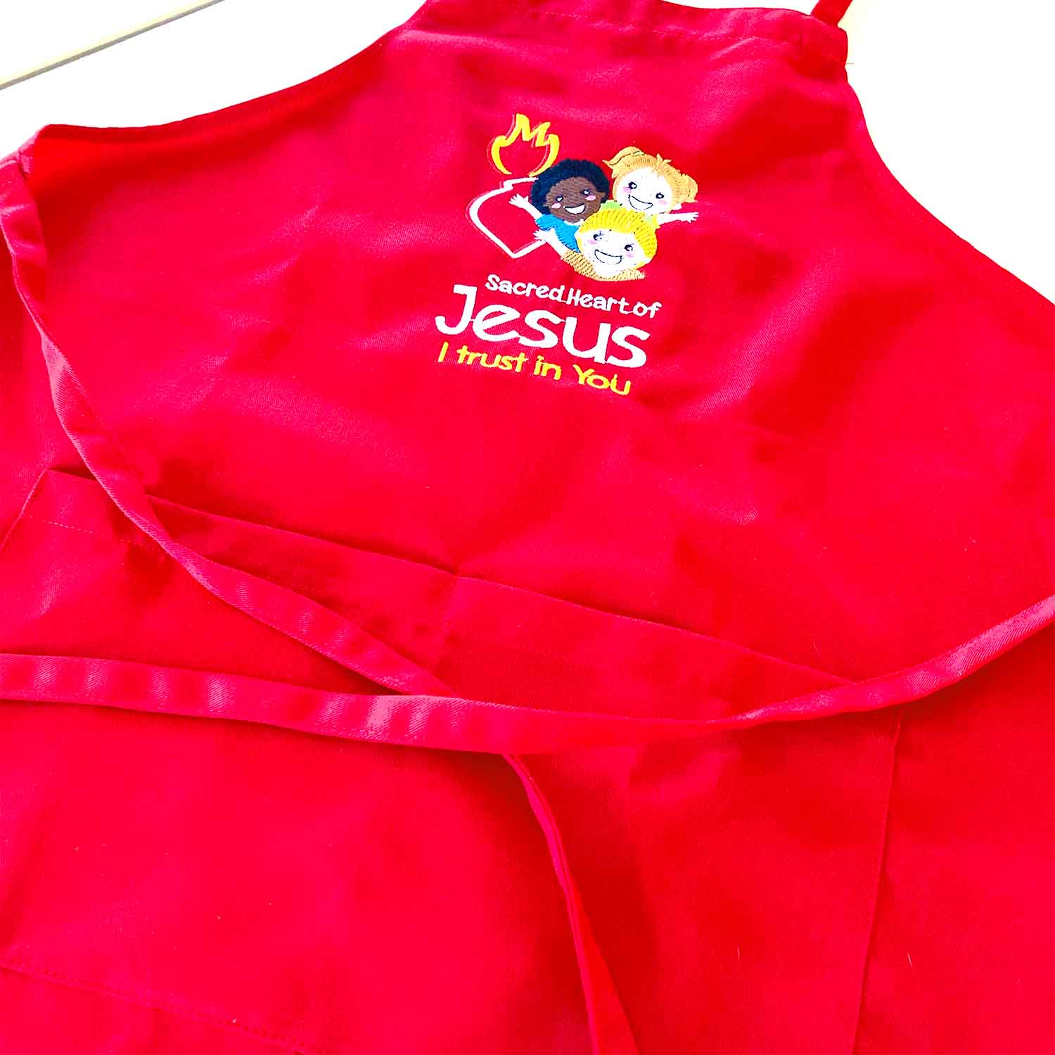 Holy Helpers Aprons - Sacred Heart & Mary Cartoon Designs for Kids