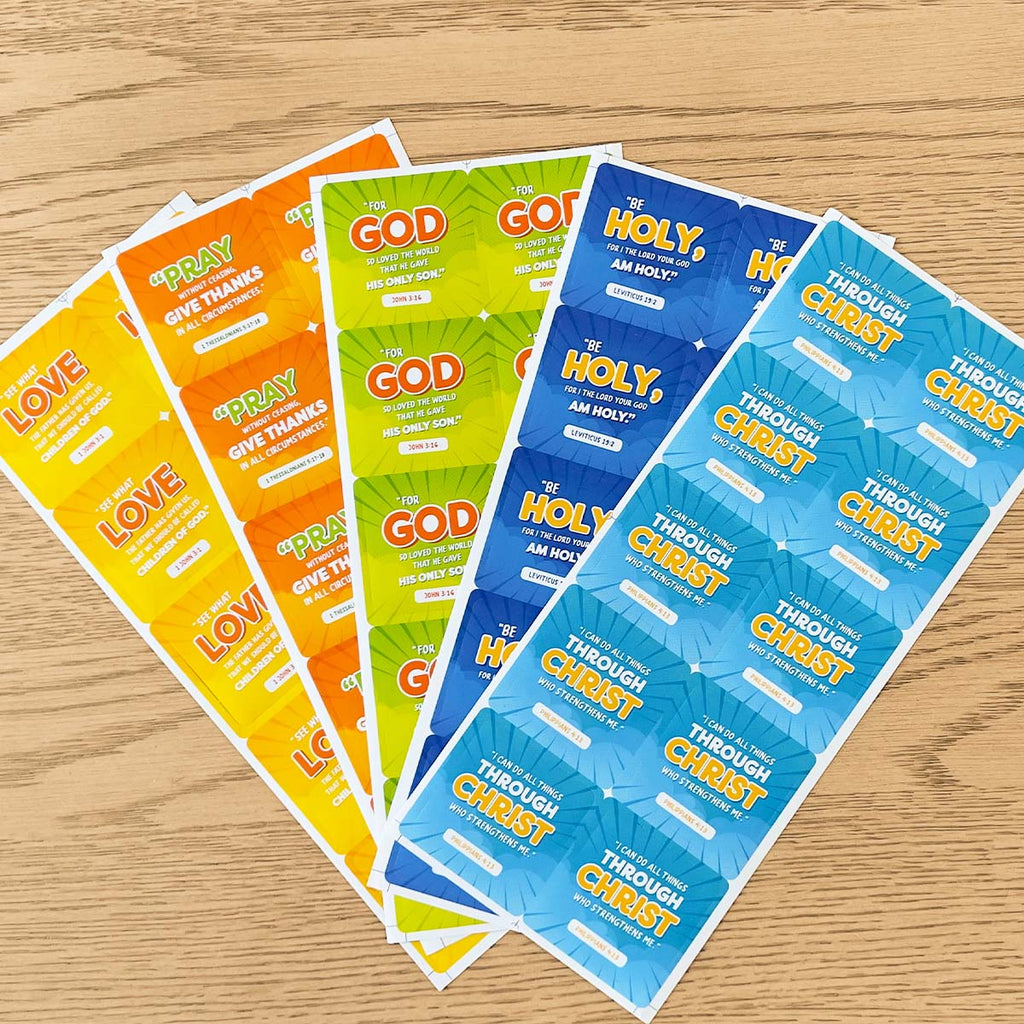 Daily Bible verse stickers - Sheet of 10